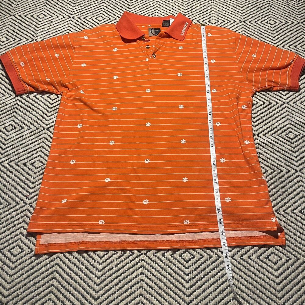 Clemson Tigers Chiliwear Polo Golf Shirt Large Orange Paw Embroidered 100%Cotton - Picture 3 of 6
